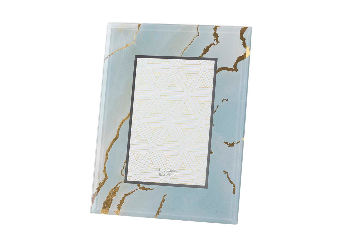 PORTAFOTOS CRISTAL IMPRESION BRILLO DORADO 10x15CM