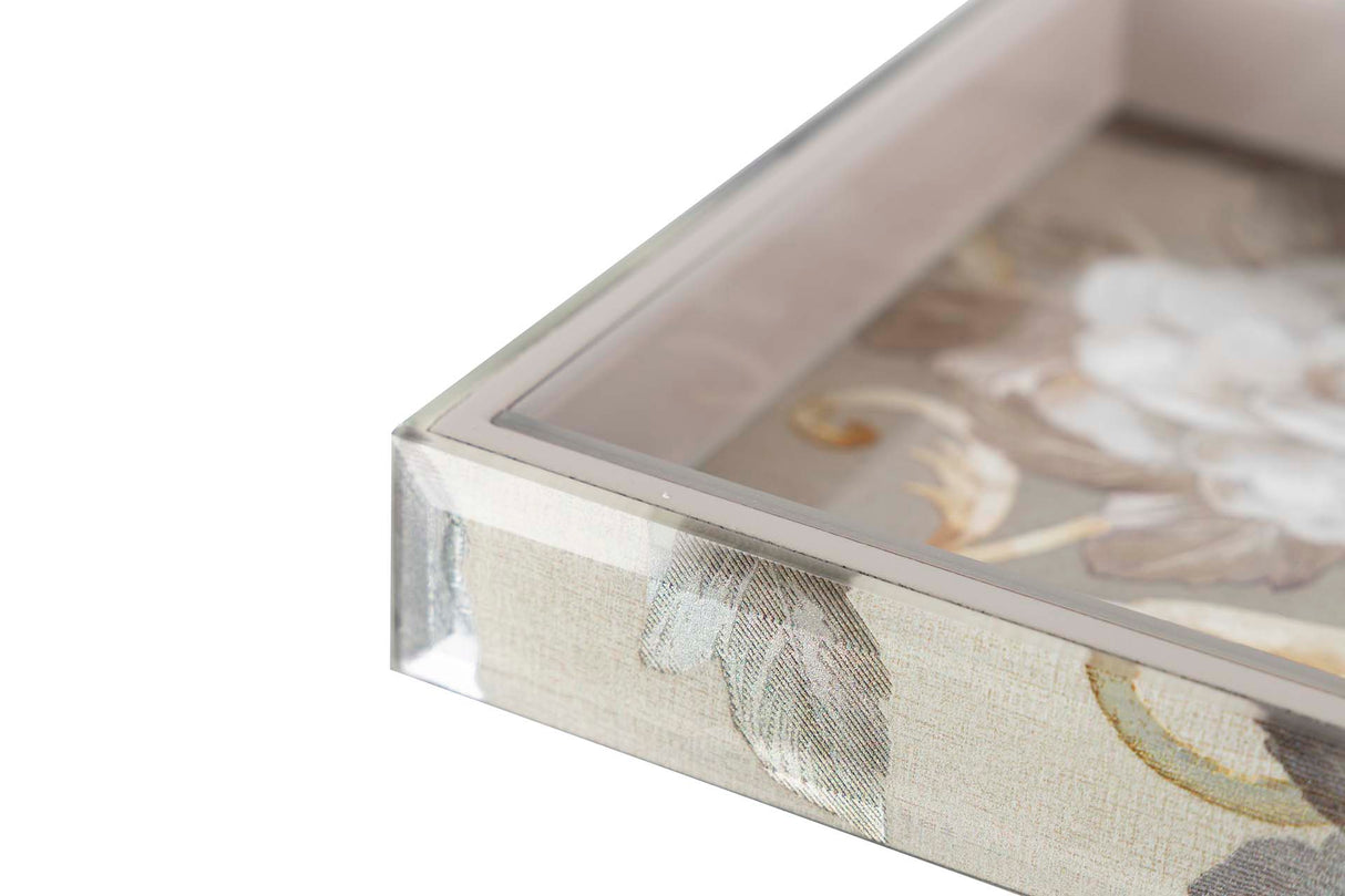 Bandeja de cristal de impressão 26x18x3 cm