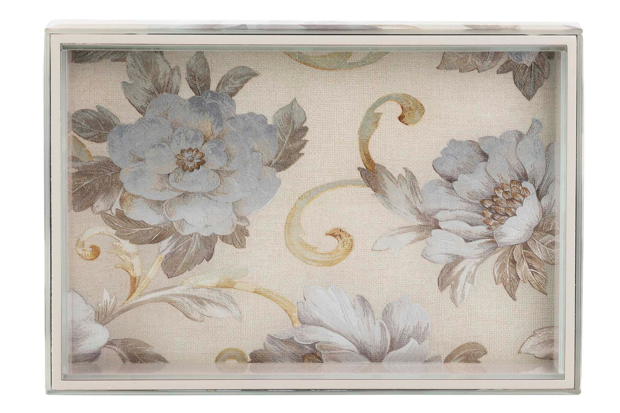 Bandeja de cristal de impressão 26x18x3 cm