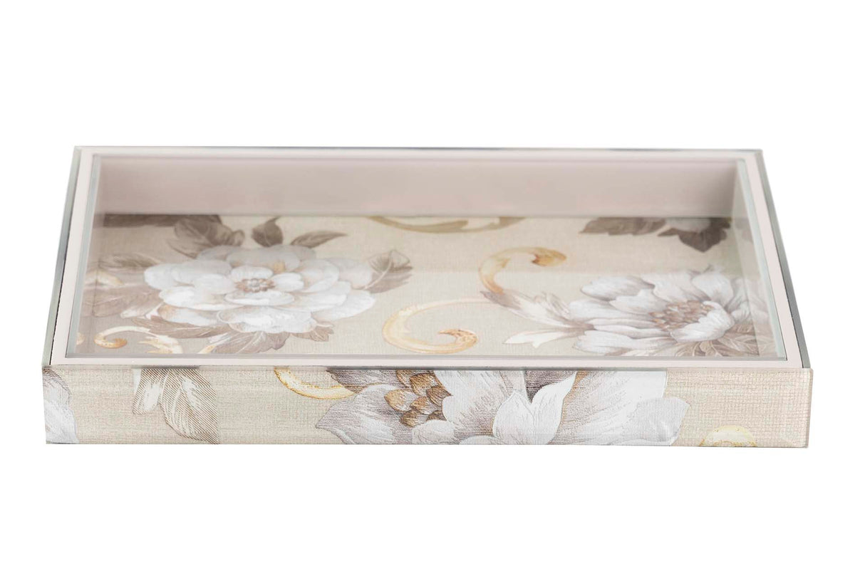 Bandeja de cristal de impressão 26x18x3 cm