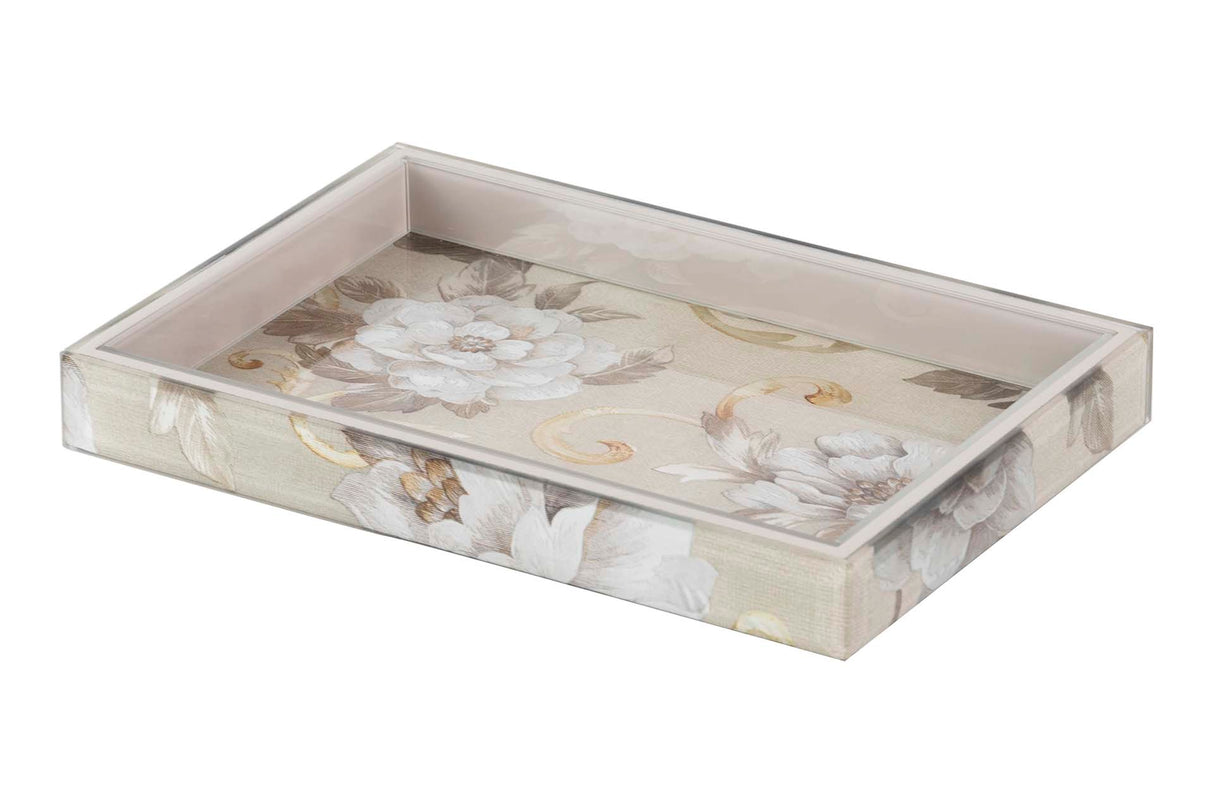 Bandeja de cristal de impressão 26x18x3 cm