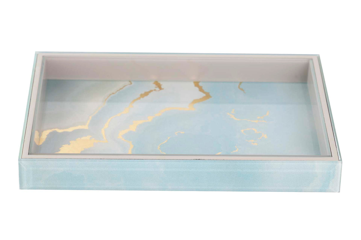 Bandeja de cristal de impressão 26x18x3 cm