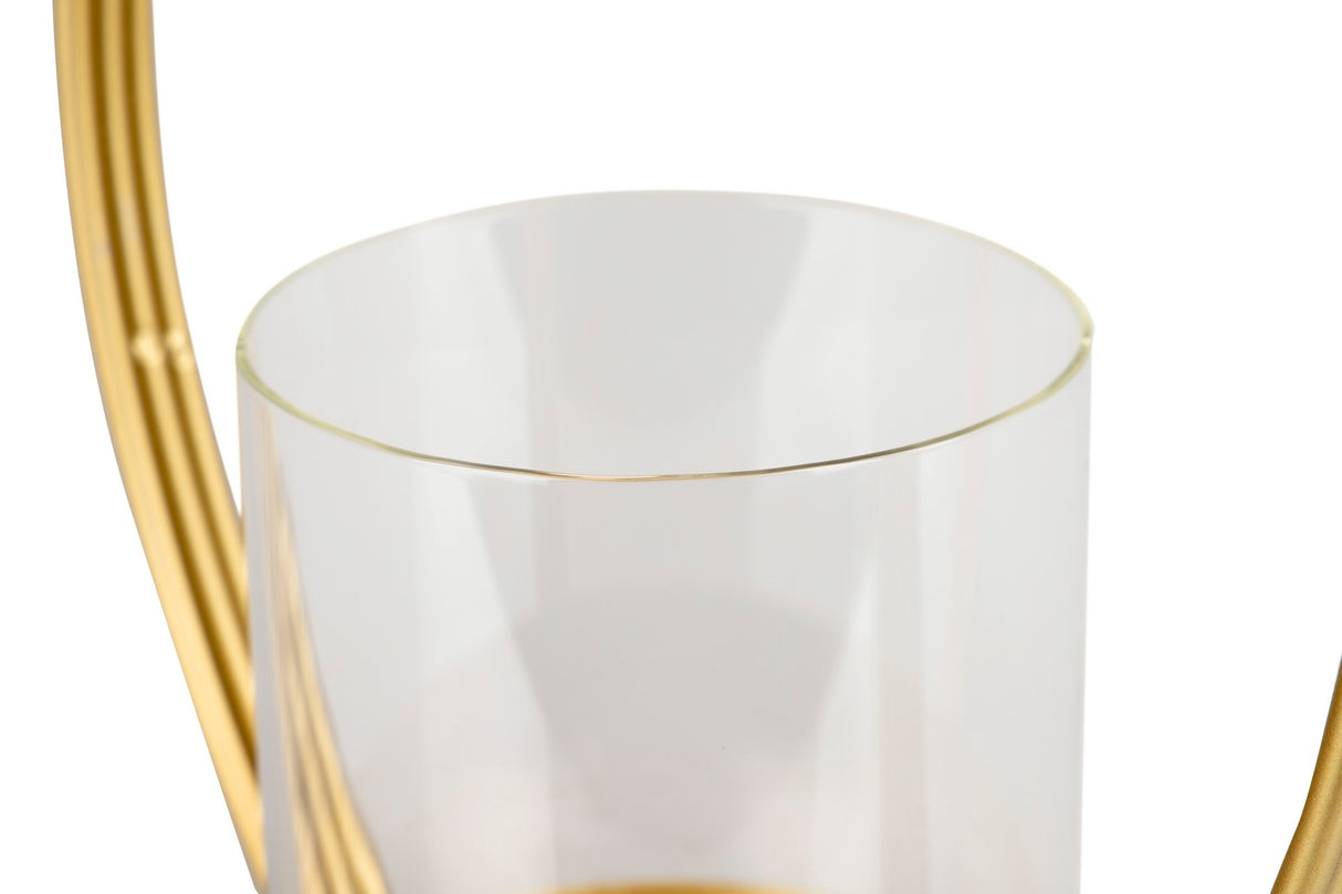 CANDELABRO METAL DORADO 27x14x42 CM