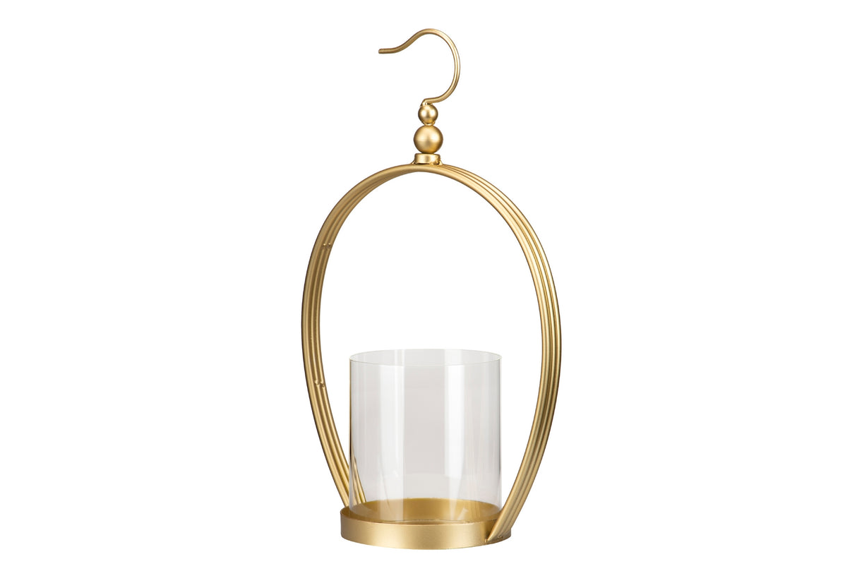 CANDELABRO METAL DORADO 27x14x42 CM