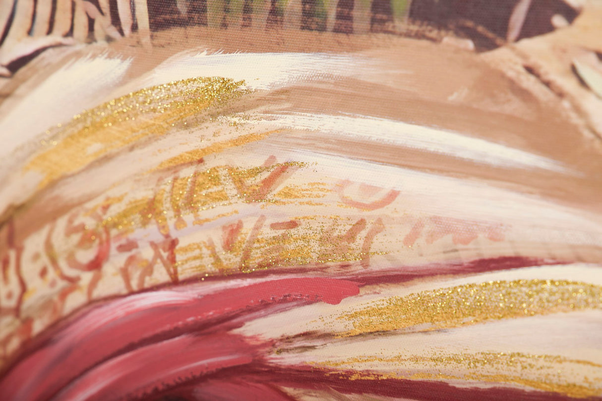 80% handbemaltem Rahmen 80x4x120 cm