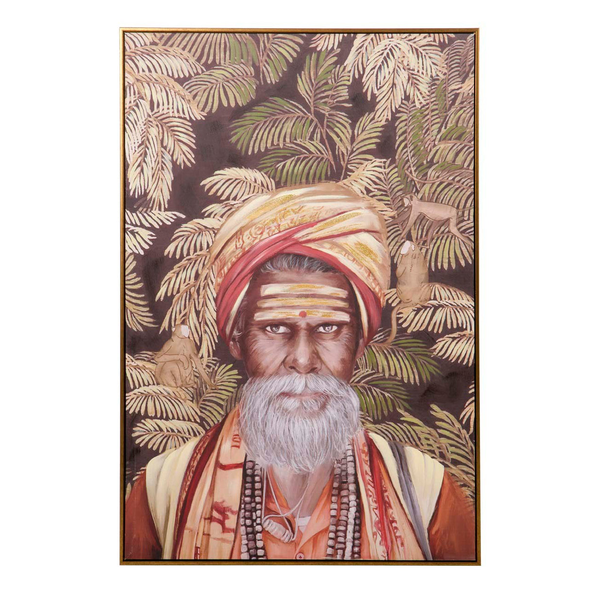 80% handbemaltem Rahmen 80x4x120 cm