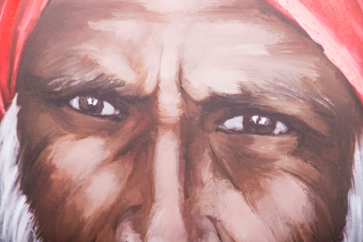 80% handbemaltem Rahmen 80x4x120 cm