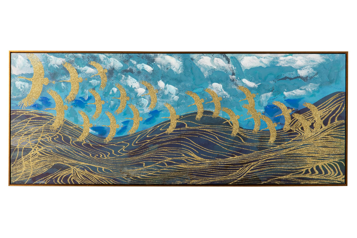 Set2 Bird Pictures 80% P. Foil Hand 150x4x60 cm