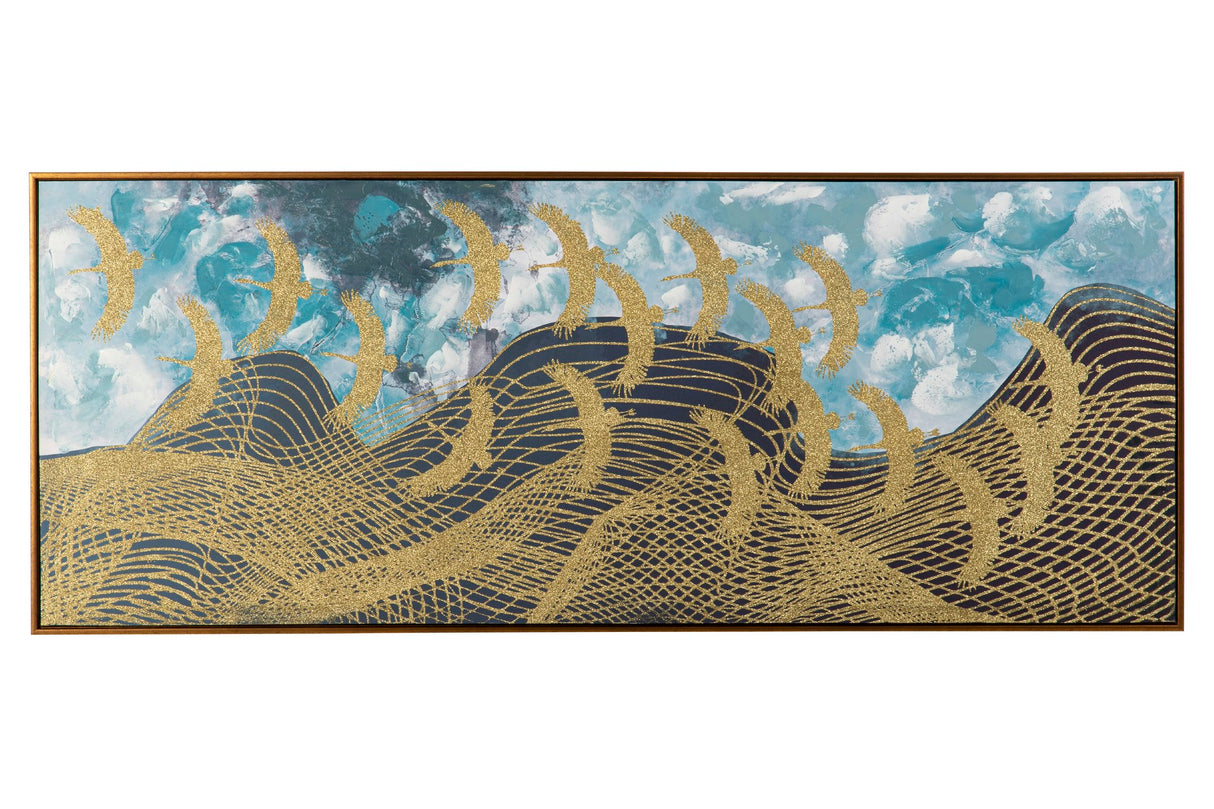 Set2 Bird Pictures 80% P. Foil Hand 150x4x60 cm