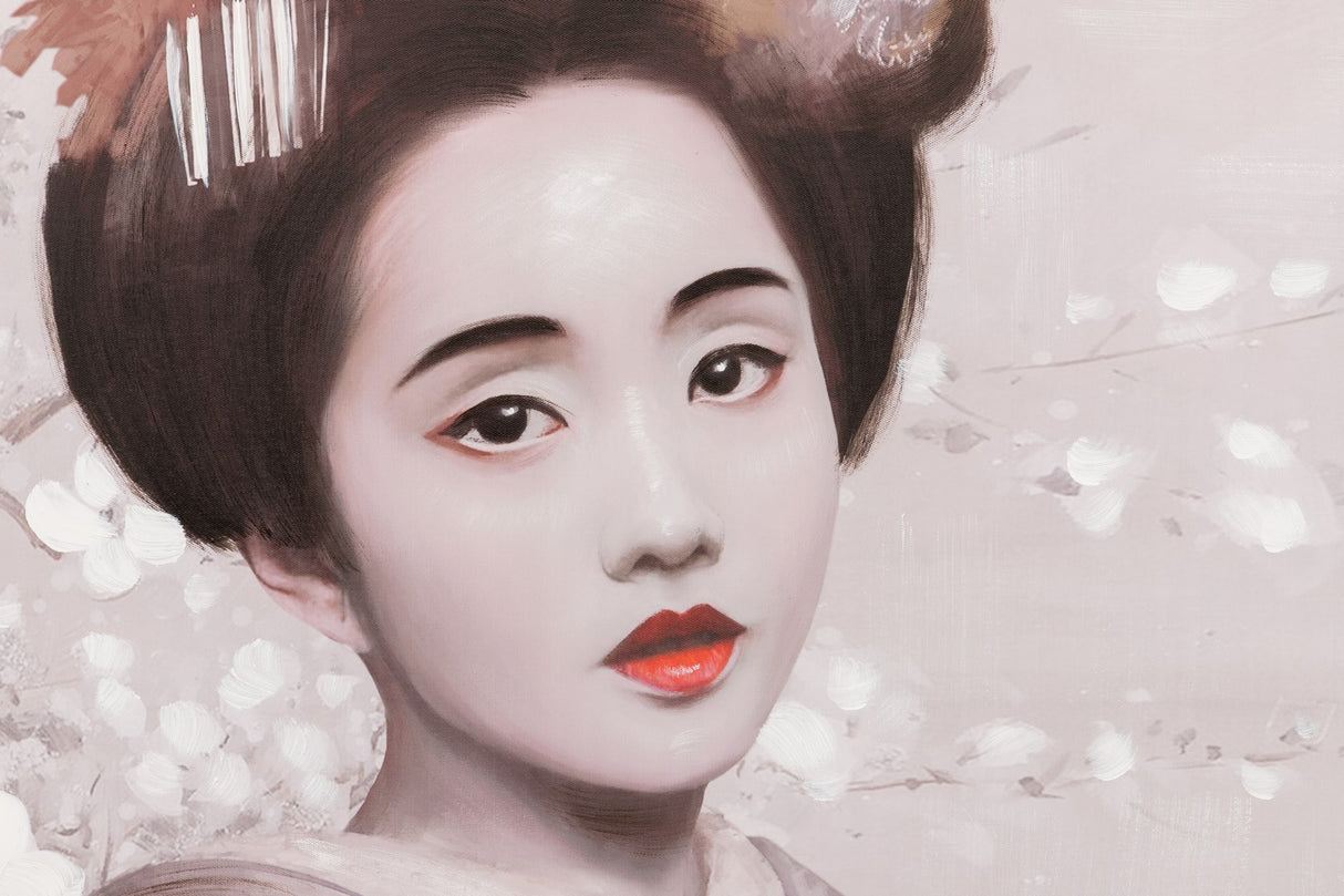 CUADRO GEISHA ALMENDRO 120x3,5x90 CM