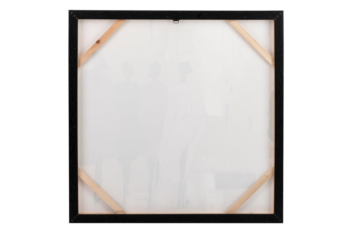 Définissez 2 tables de boulevard Frame noir 80x3,5x80 cm