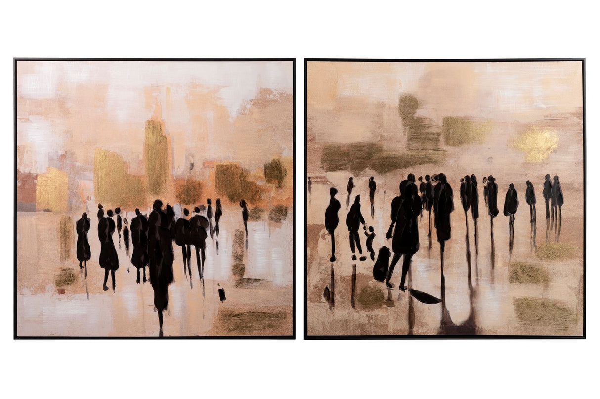 Definir 2 mesas pretas de avenida 100x3.5x100 cm