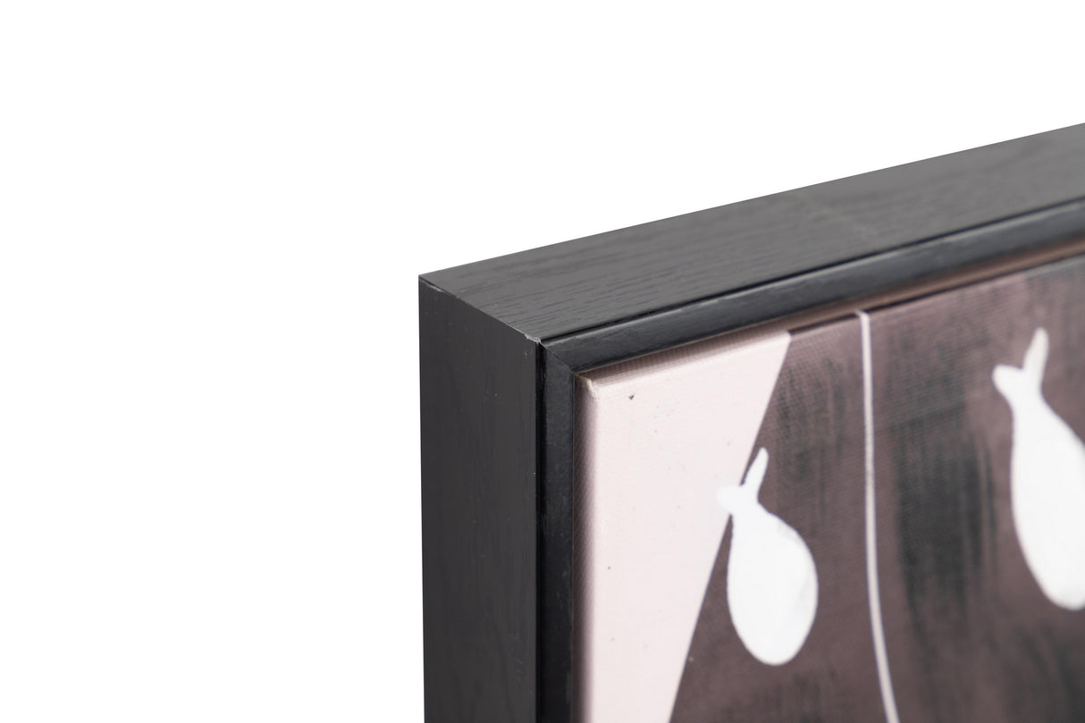 CUADRO MUJER CON MARCO NEGRO 80x3,5x120 CM