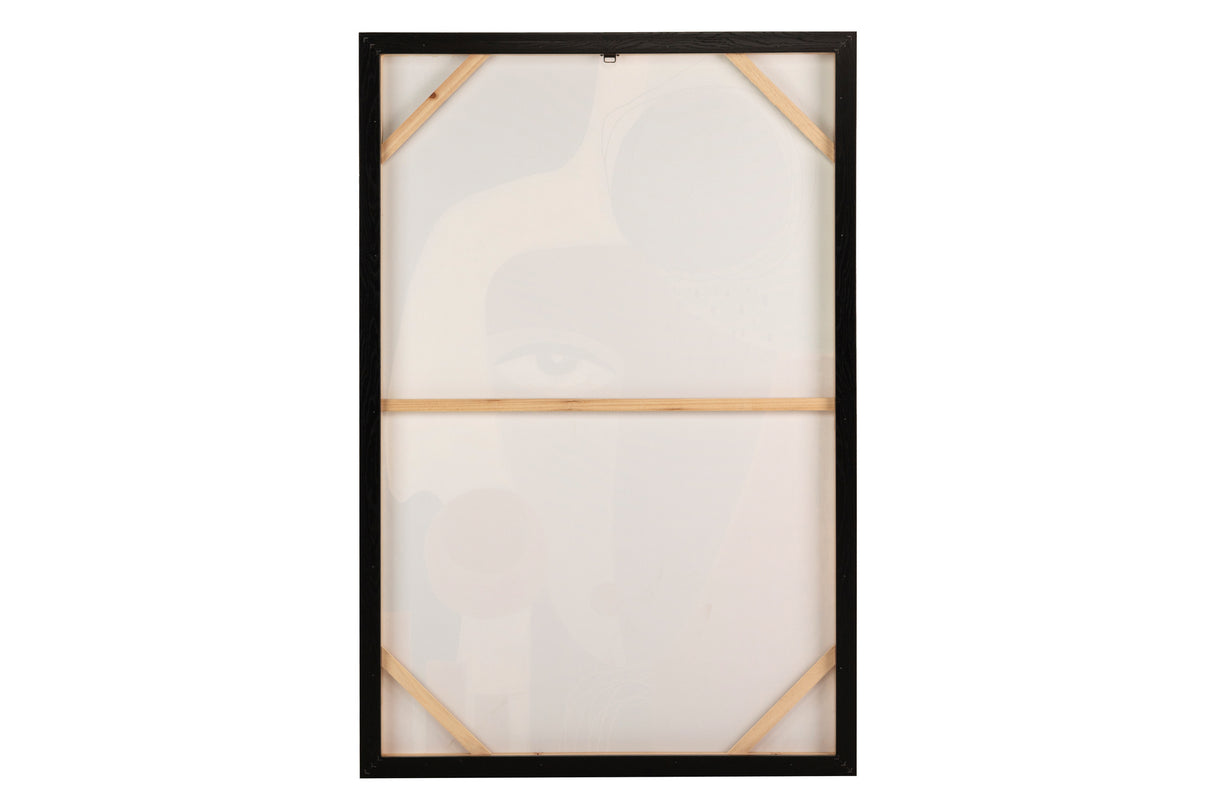 CUADRO CARA CON FOIL MARCO NEGRO 80x4x120 CM