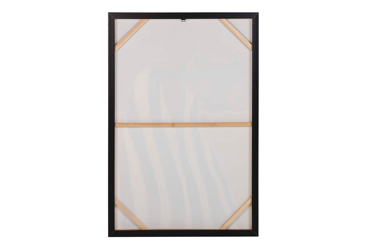 Caixa de silhueta com quadro preto 80x4x120 cm