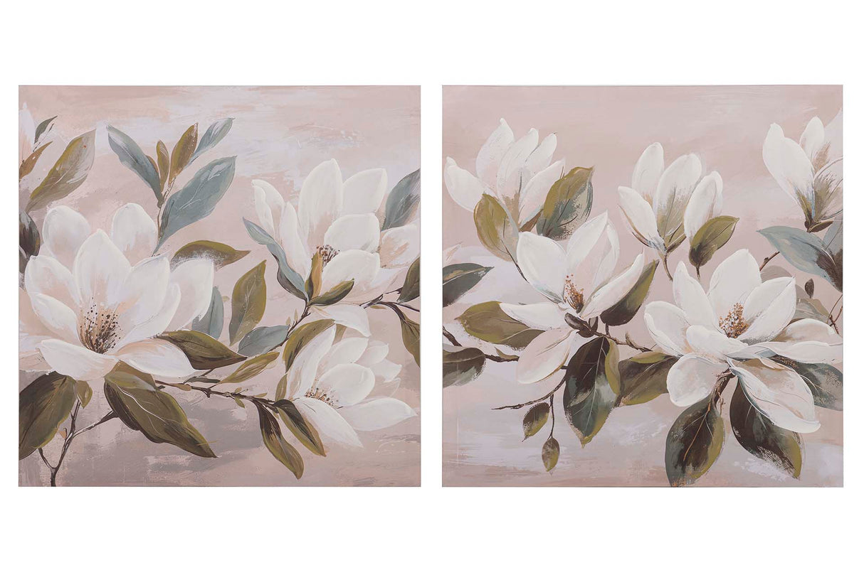 Régler 2 fleurs 40% de fleurs peintes 60x3x60 cm