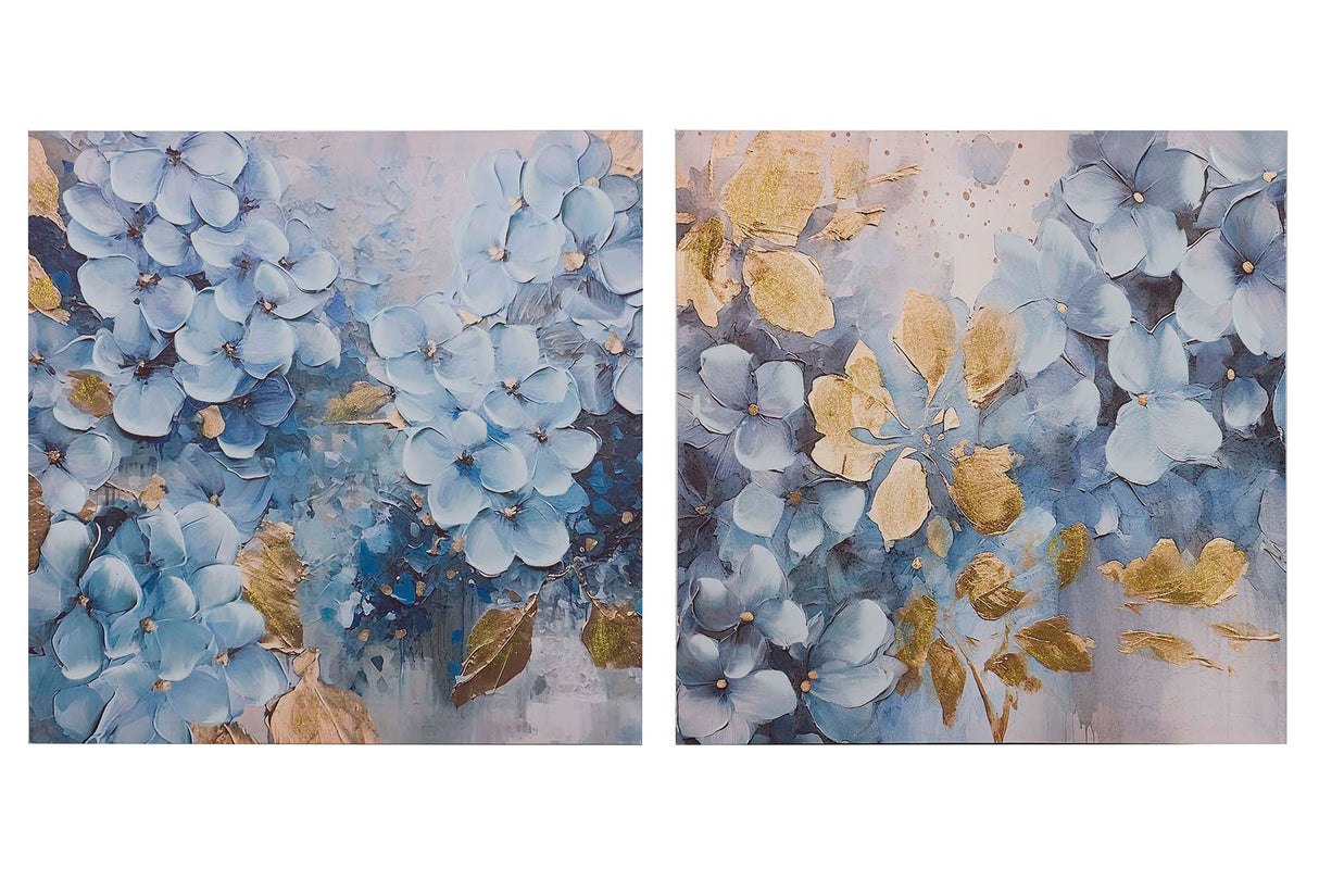 Régler 2 fleurs 40% de fleurs peintes 60x3x60 cm