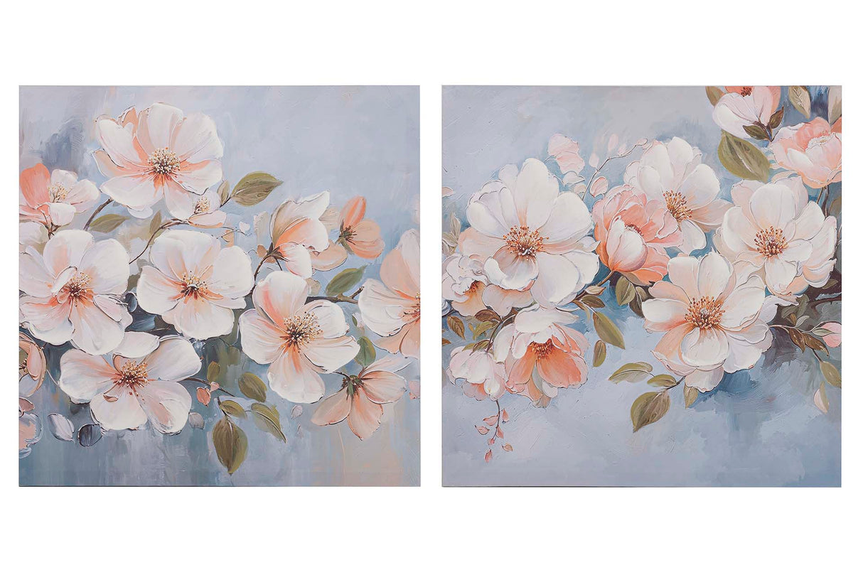 Régler 2 fleurs 40% de fleurs peintes 60x3x60 cm