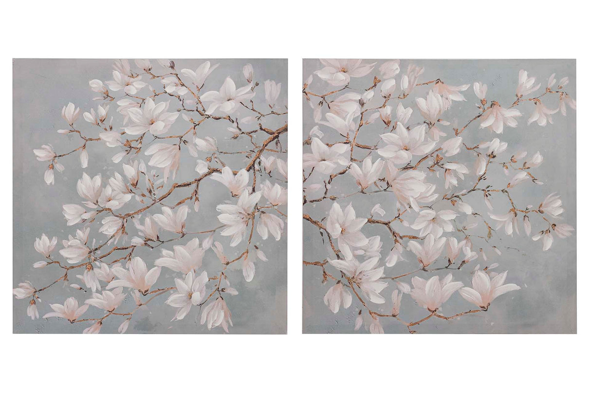 Set 2 Almendro Livings 40% peint main 60x3x60 cm