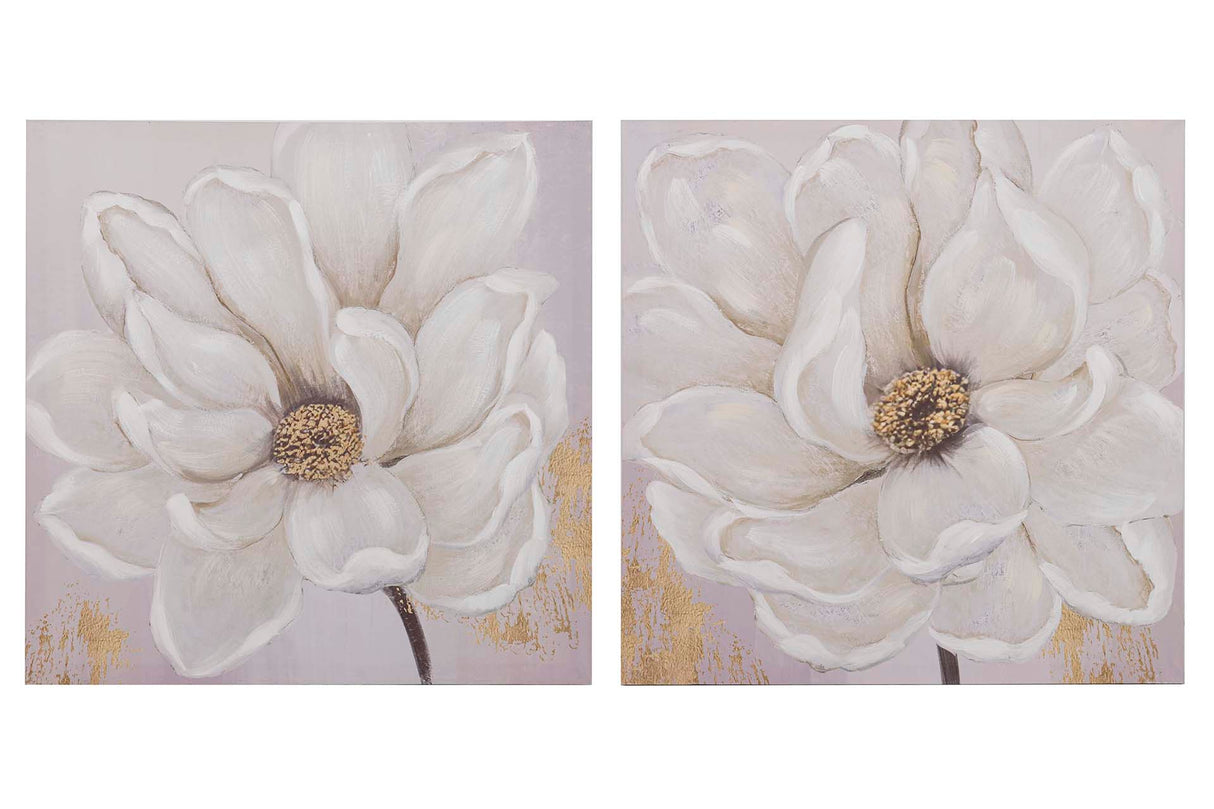 Régler 2 fleurs 40% de fleurs peintes 60x3x60 cm