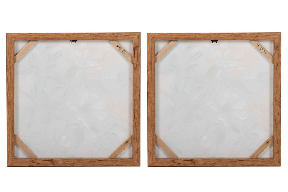 Defina 2 tabelas 80% pintadas à mão 60x4x60 cm