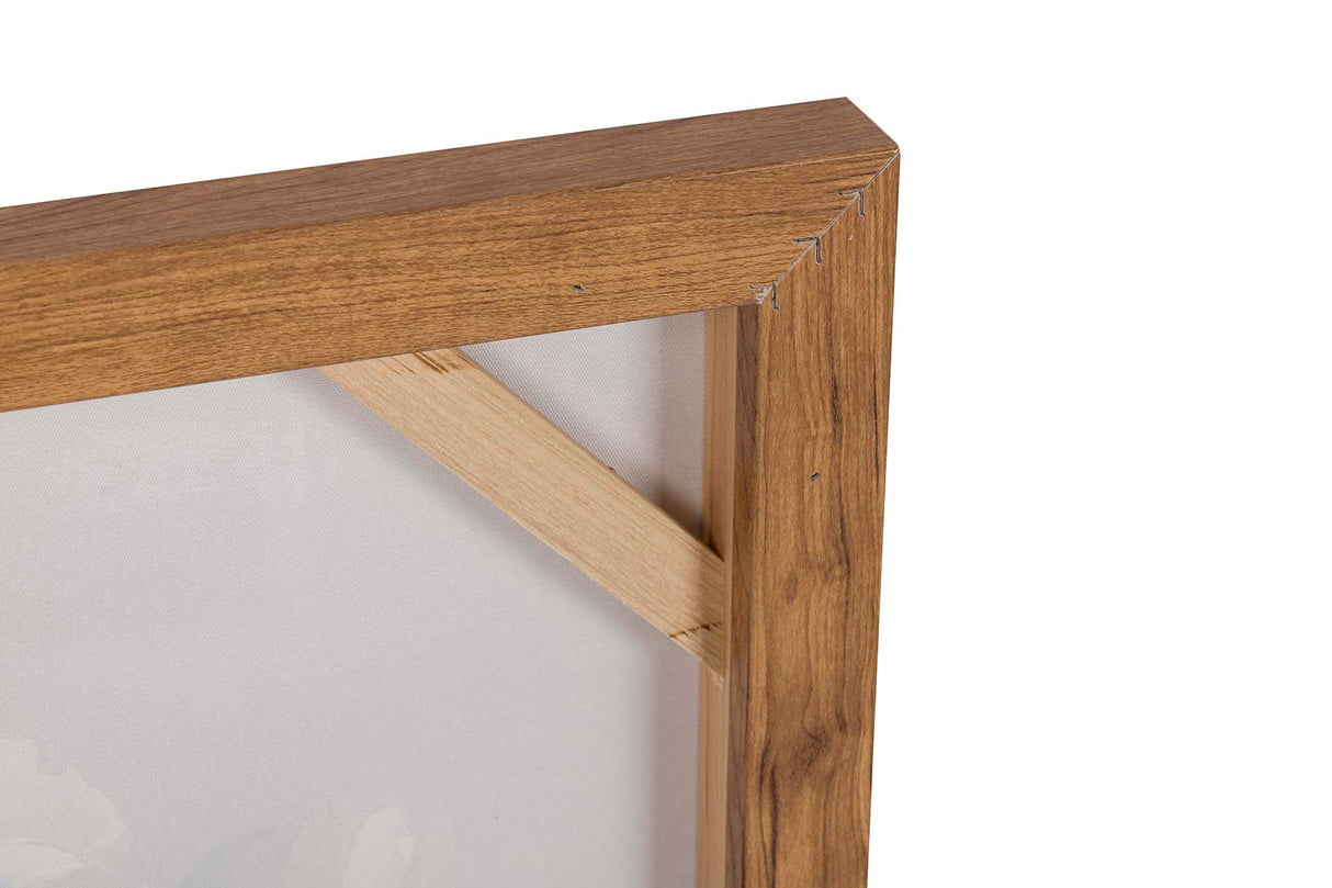 Definir 2 fotos de flores pintadas 60x4x60 cm