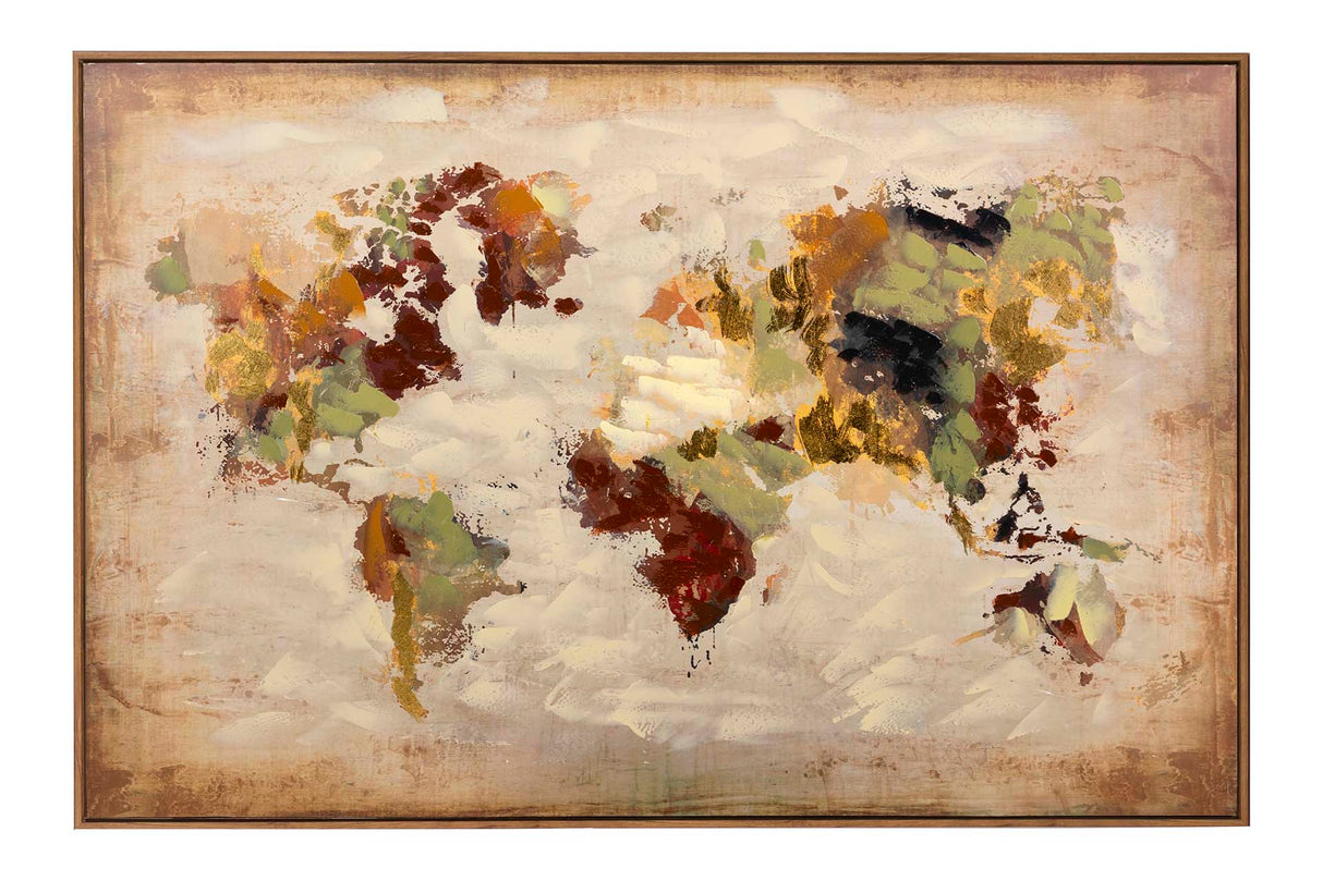 Mundi -Kartenbox mit Rahmen 120x3x80 cm