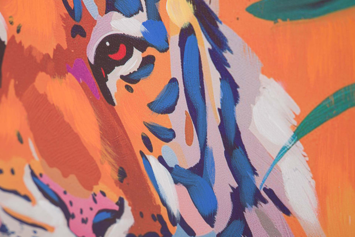 SET 2 CUADROS TIGRES 80% PINTADO A MANO 60x4x80 CM