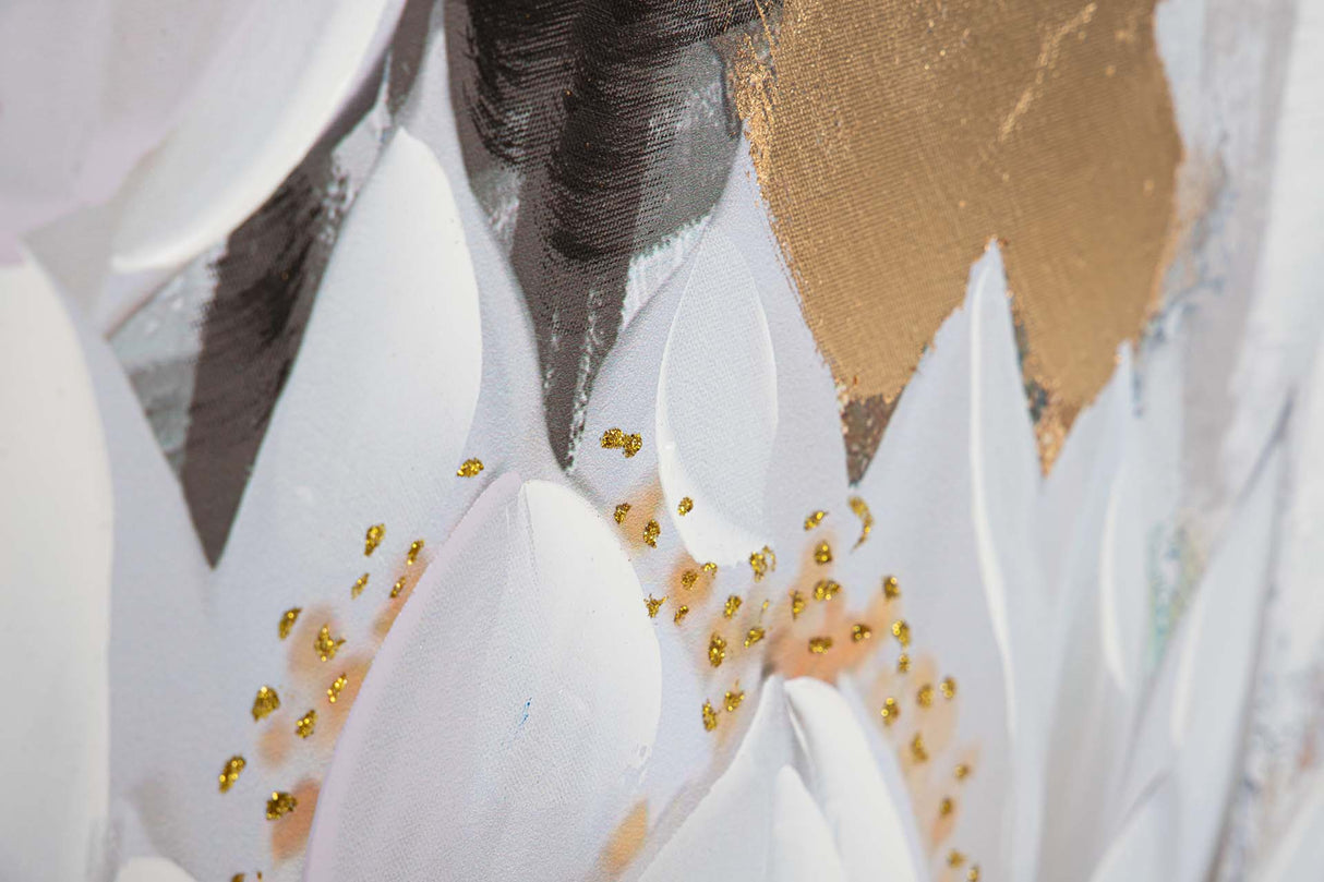 CUADRO FLORES FOIL 80x4x120 CM