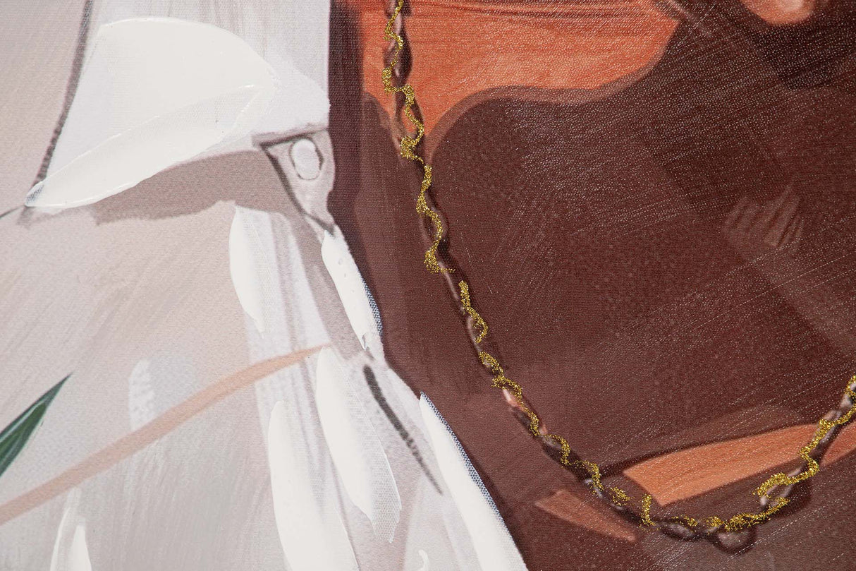 CUADRO MUJER 80% PINTADO A MANO 80x4x120 CM