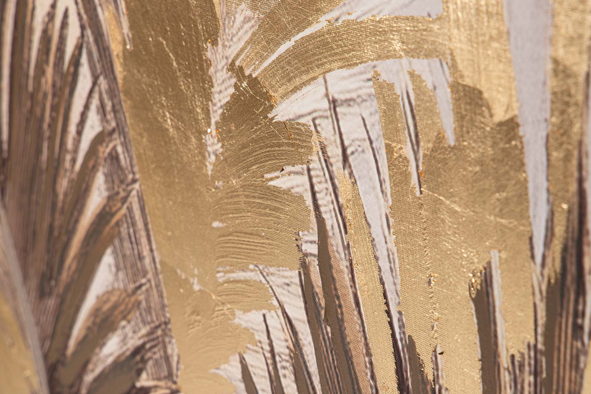 CUADRO PAISAJE 80%PINTADO A MANO Y FOIL 80x4x120 CM