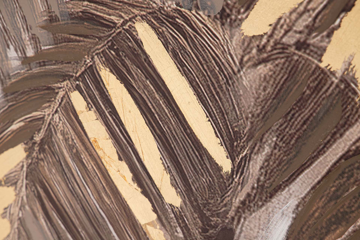 CUADRO PAISAJE 80%PINTADO A MANO Y FOIL 80x4x120 CM