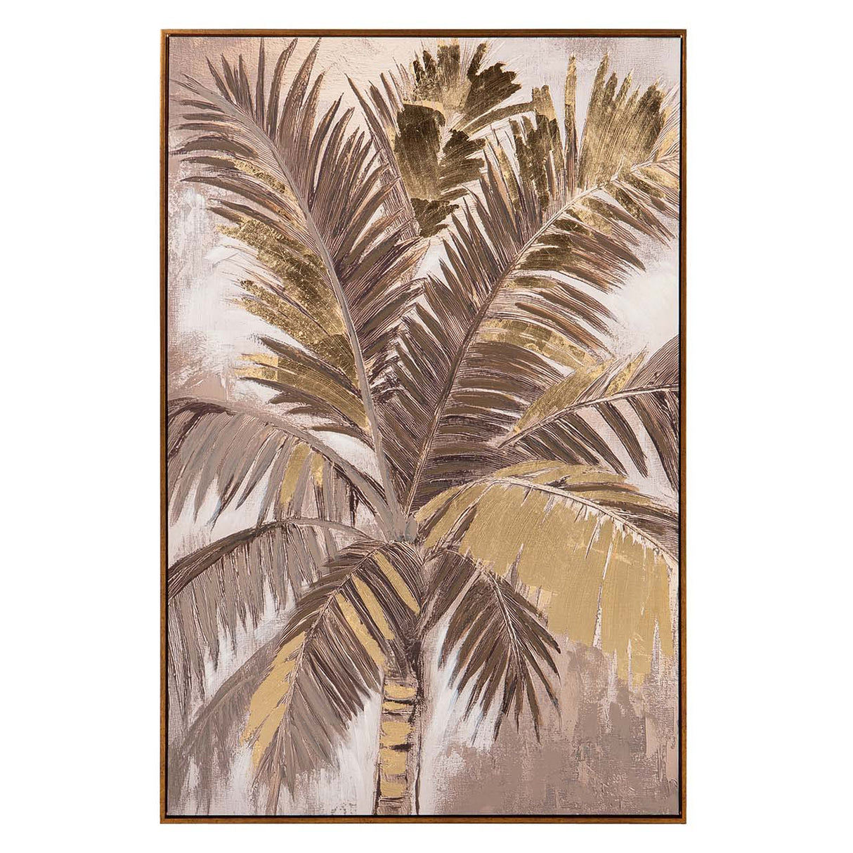 CUADRO PAISAJE 80%PINTADO A MANO Y FOIL 80x4x120 CM