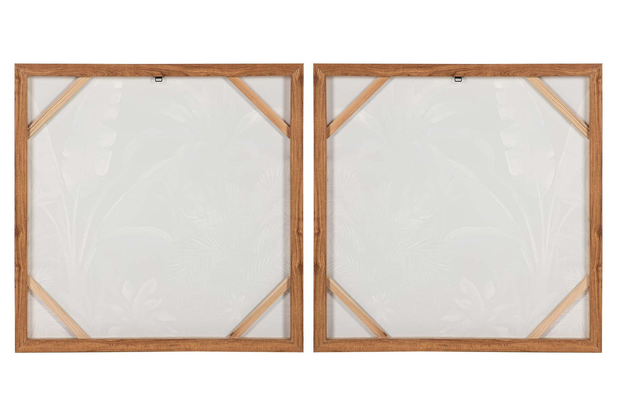 SET 2 CUADROS ARBOLES 80% PINTADO A MANO 80x4x80 CM