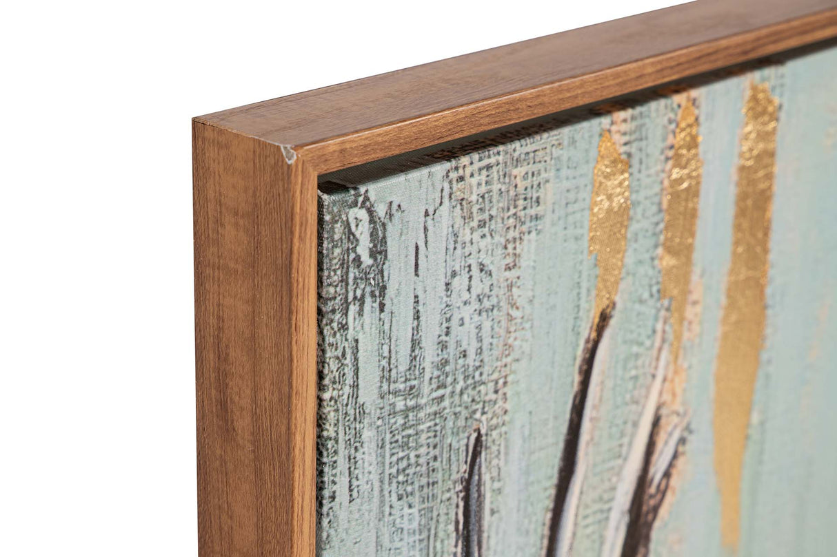 CUADRO CIERVO 80% PINTADO A MANO Y FOIL 80x4x120 CM