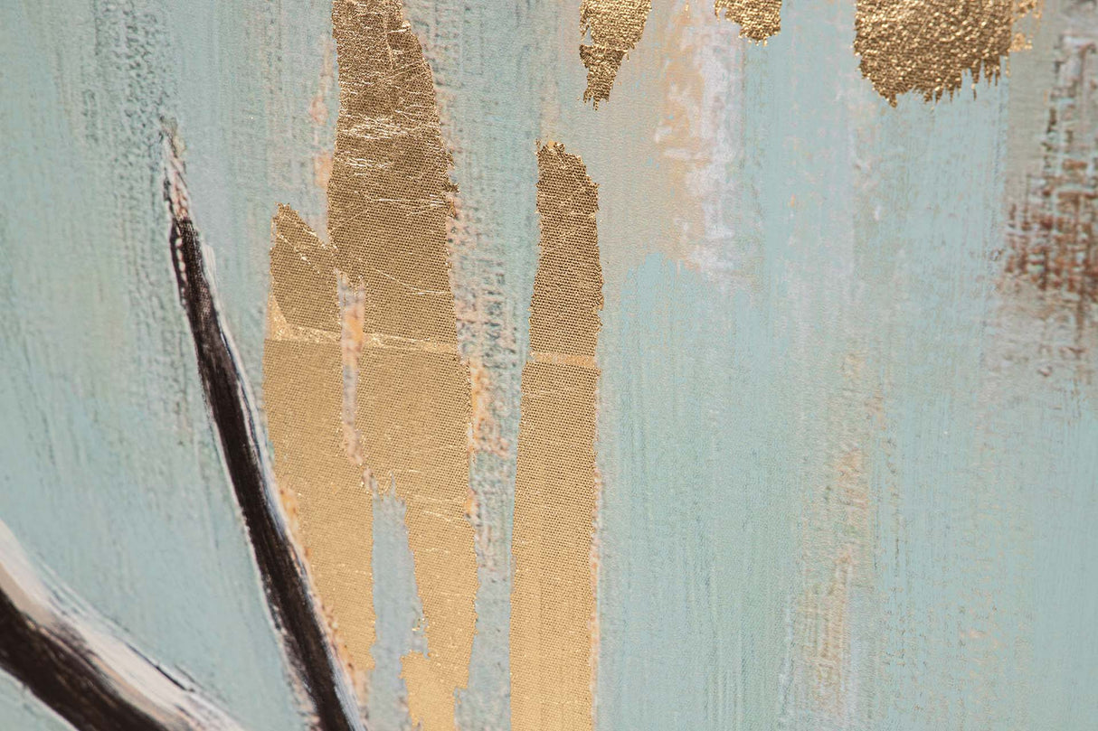 CUADRO CIERVO 80% PINTADO A MANO Y FOIL 80x4x120 CM