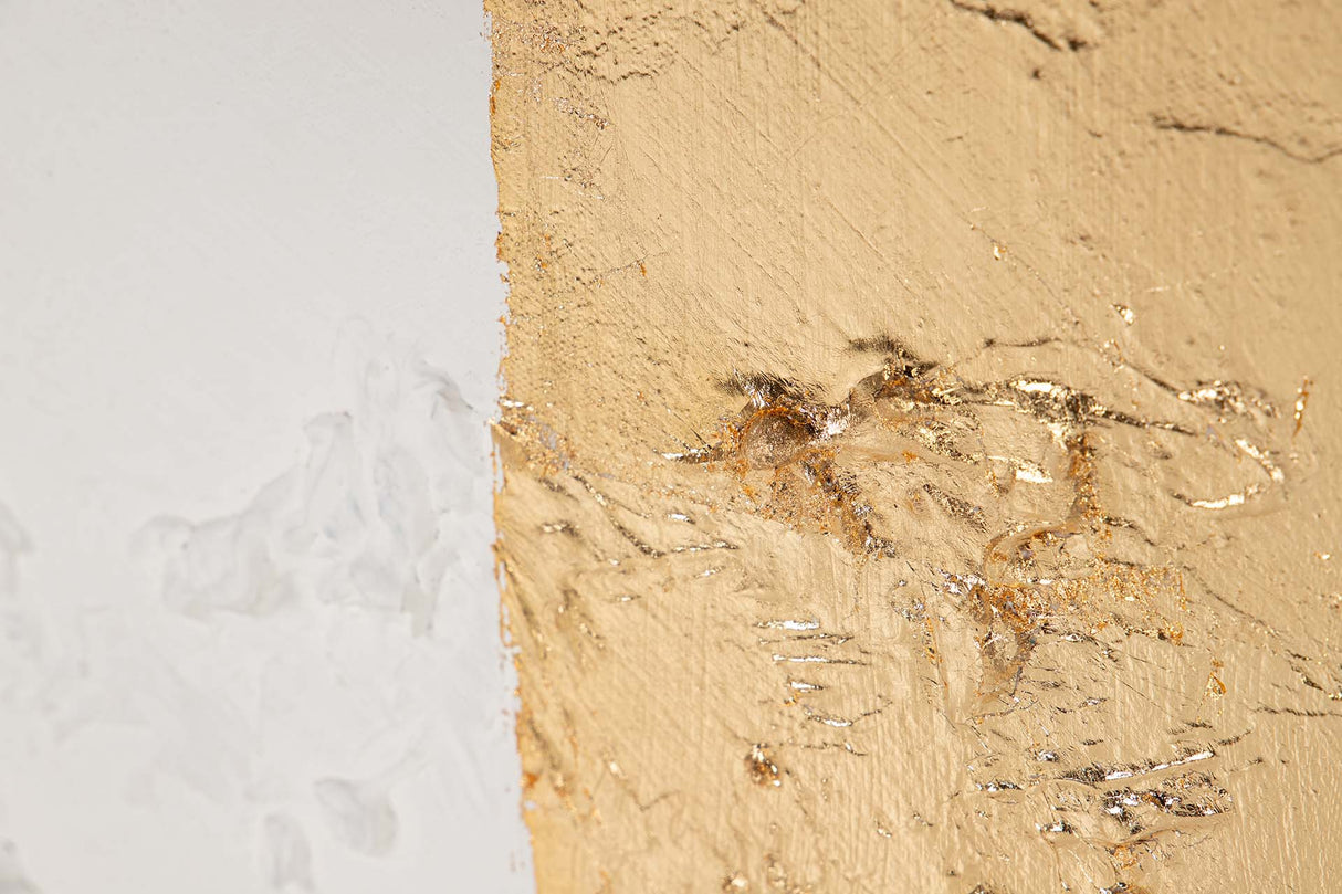 SET 2 CUADROS 80% PINTADO A MANO Y FOIL 80x4x80 CM