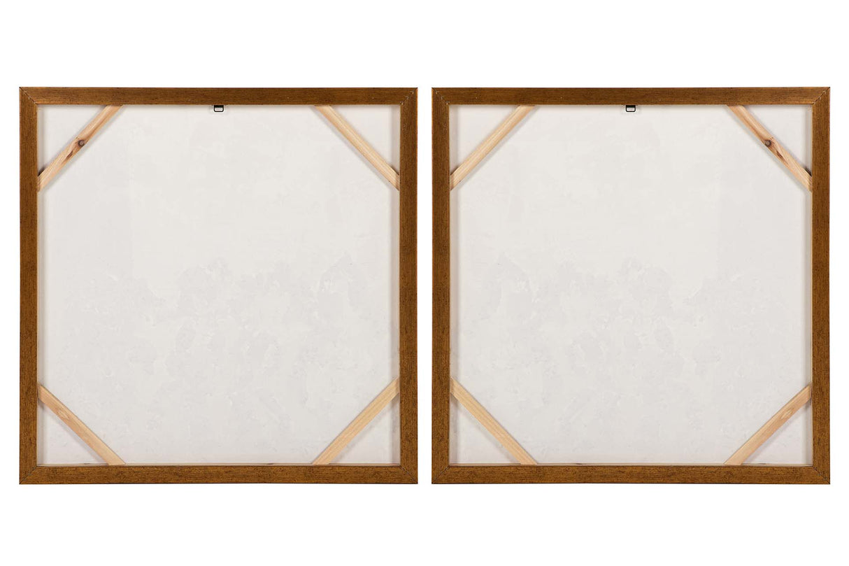 SET 2 CUADROS 80% PINTADO A MANO Y FOIL 80x4x80 CM