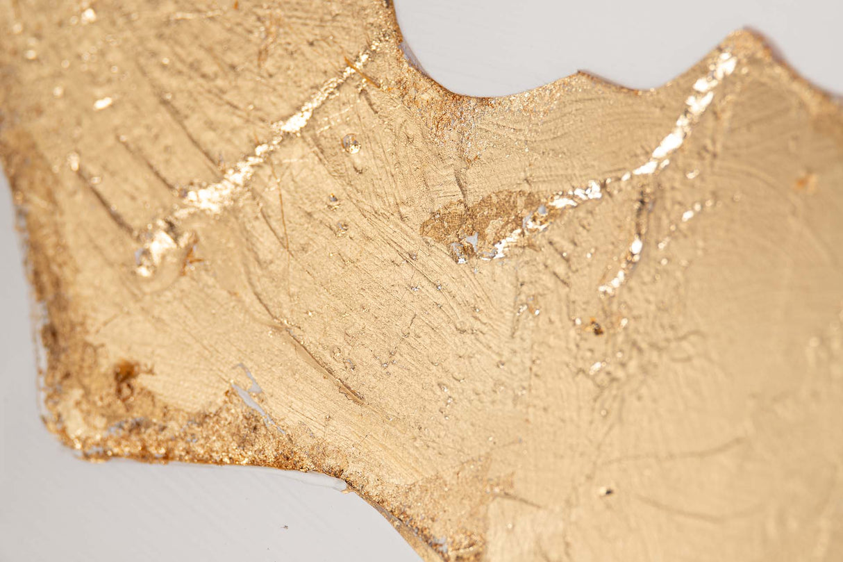 SET 2 CUADROS 80% PINTADO A MANO Y FOIL 80x4x80 CM