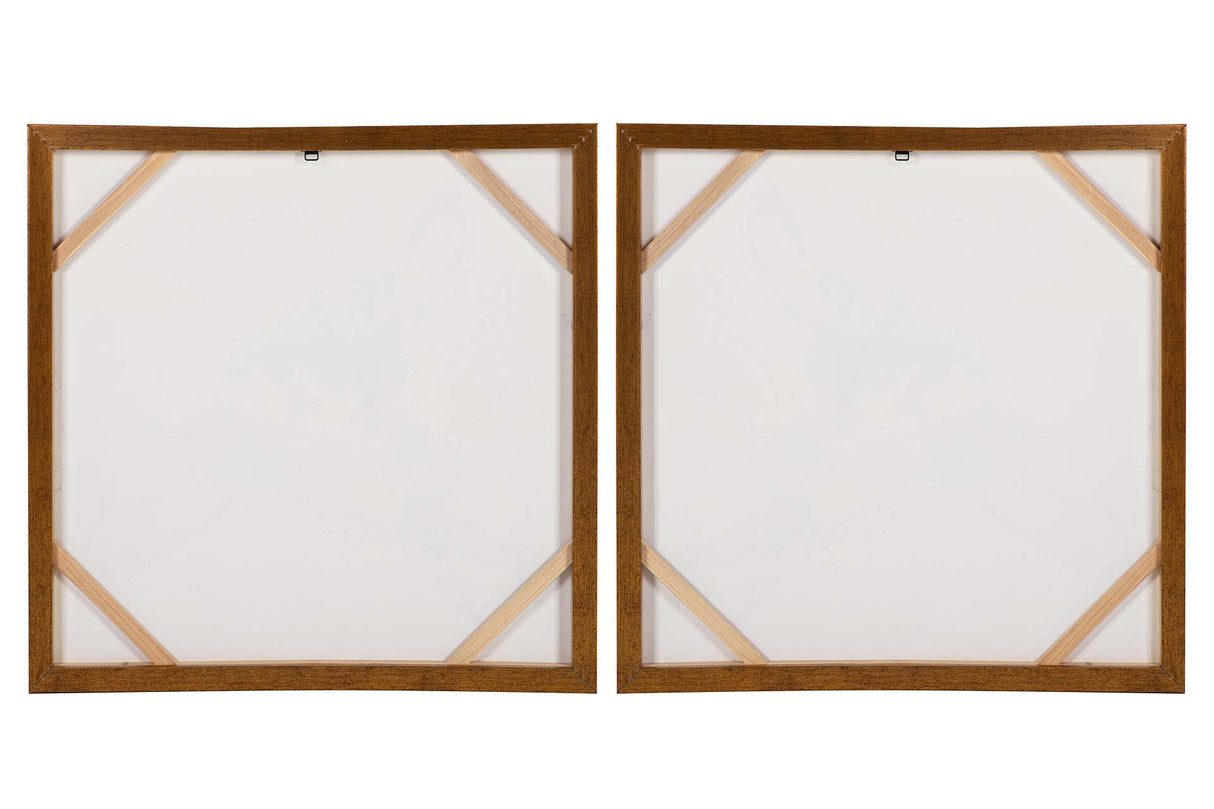 SET 2 CUADROS 80% PINTADO A MANO Y FOIL 80x4x80 CM