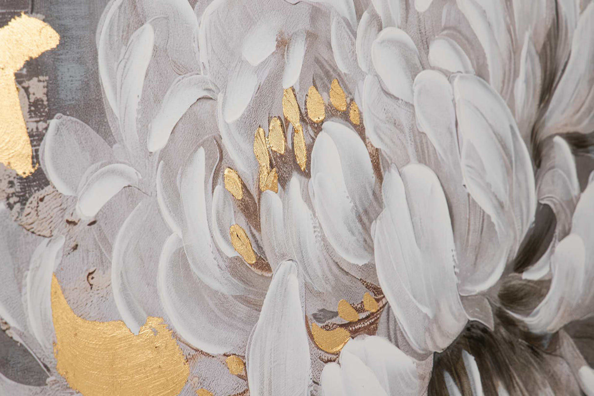 SET 2 CUADROS FLORES 80%PINTADO A MANO 80x4x80CM