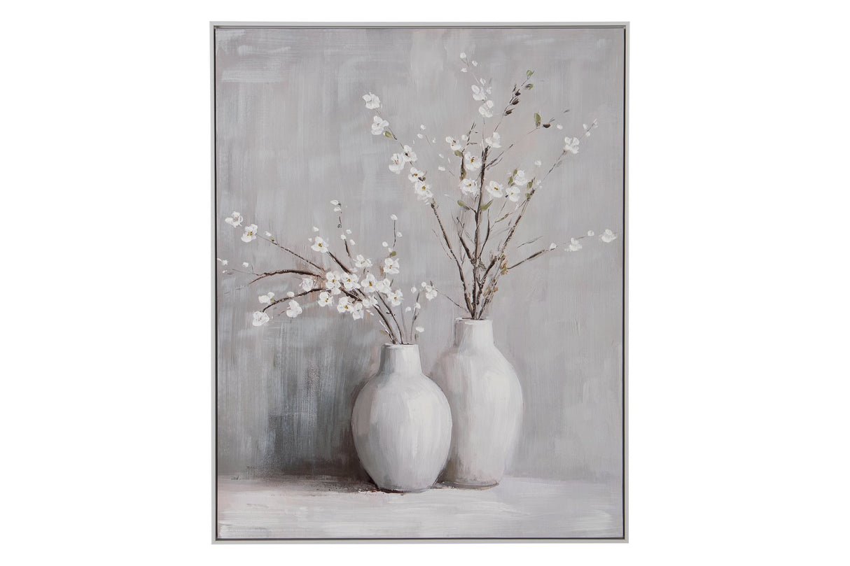 CUADRO JARRONES 80% PINTADO A MANO 80x4x100 CM