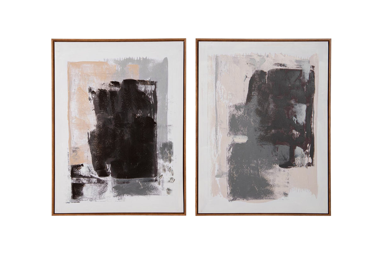 SET 2 CUADROS 80% PINTADO A MANO 60x4x80 CM