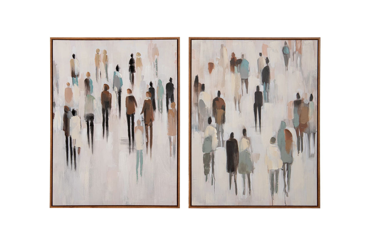 SET 2 CUADROS 80% PINTADO A MANO 60x4x80 CM