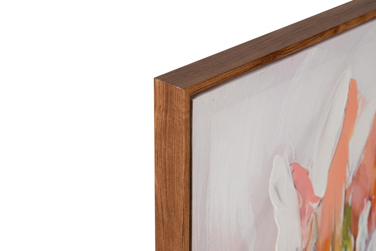 SET 2 CUADROS FLORES 80%PINTADO A MANO 80x4x80CM