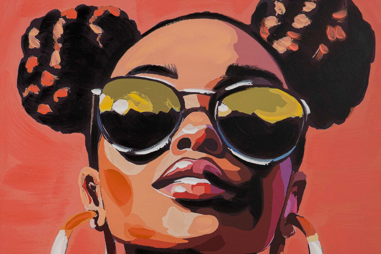 CUADRO MUJER 80% PINTADO A MANO 80x4x80 CM