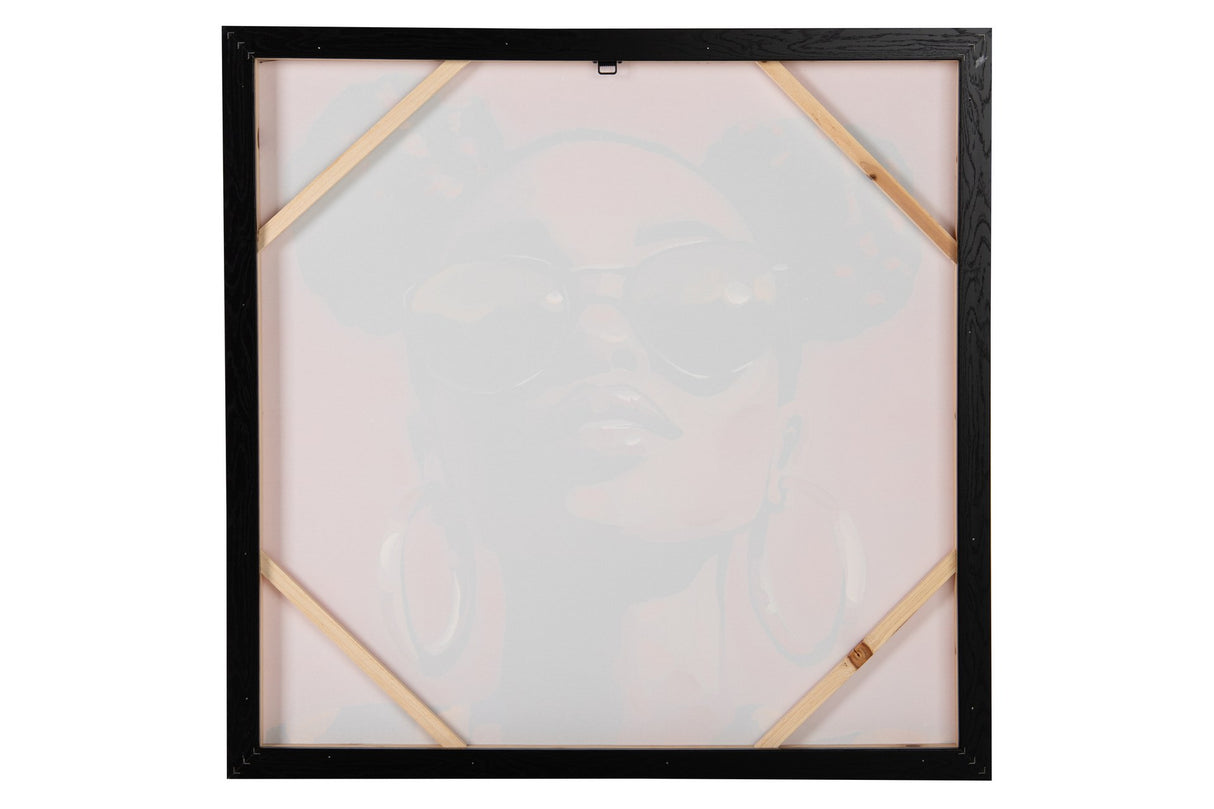 CUADRO MUJER 80% PINTADO A MANO 80x4x80 CM