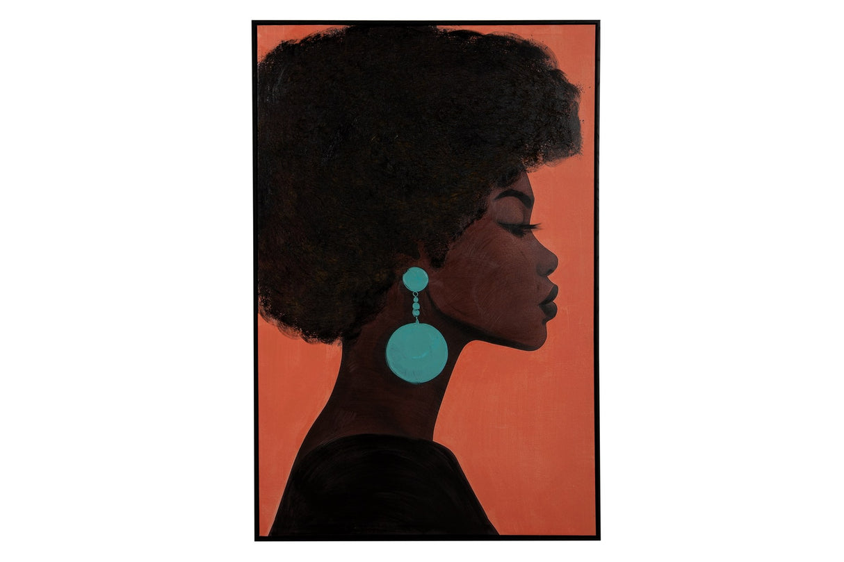 CUADRO MUJER 80% PINTADO A MANO 80x4x120 CM