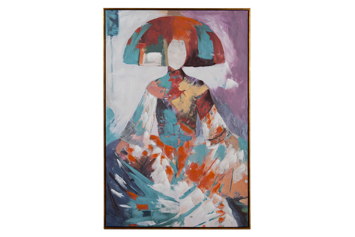 CUADRO MENINA 80% PINTADO A MANO 80x4x120 CM