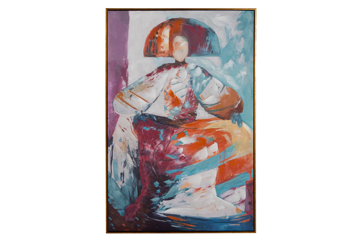 CUADRO MENINA 80% PINTADO A MANO 80x4x120 CM